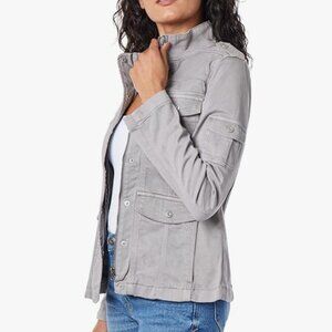 Kensie Jean Jacket Size Medium Light Gray